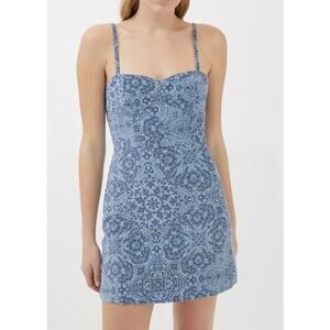 Urban Outfitters Blue Paisley Mini Dress